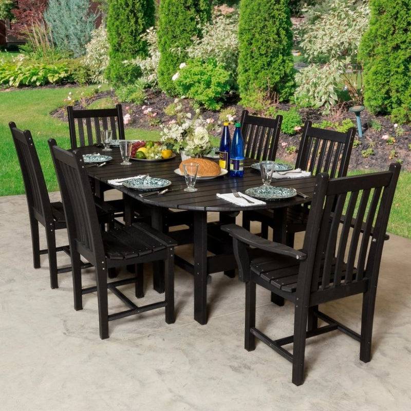 Classic 44” x 84” Dining Table Set With 4 Side Chairs 2 Arm Chairs by Wildridge - Elegant Indoor/Outdoor Furniture and home decor 