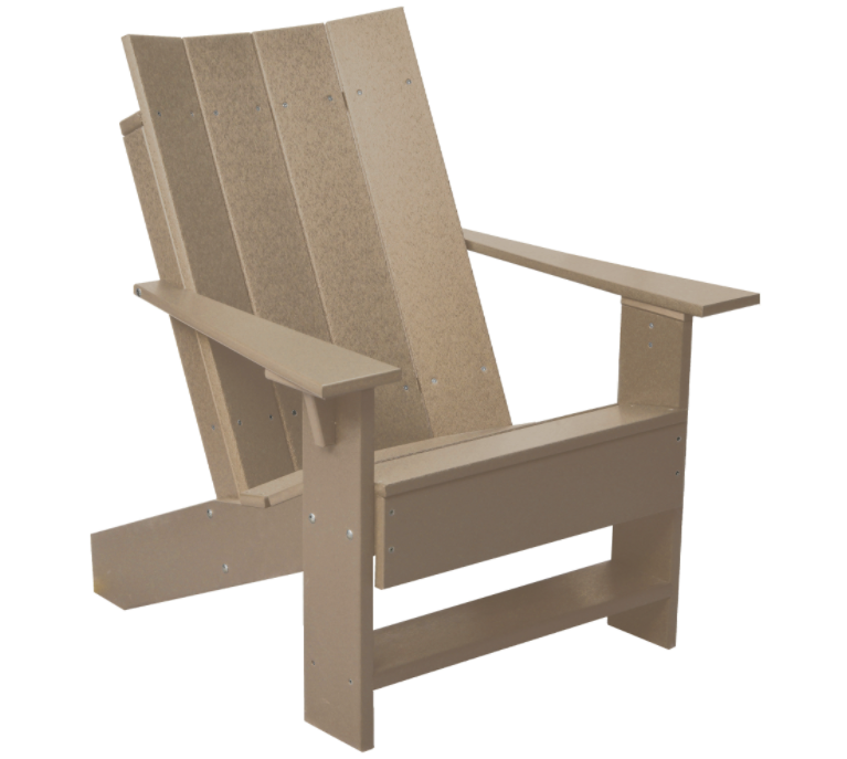 Outdoor Contemporary 2 Adirondack Chairs with 1 Side Table by Wildridge